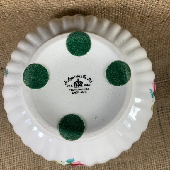 Aynsley & Co Floral Vase 4" Tall Herbert Aynsley Staffordshire - Picture 6 of 7